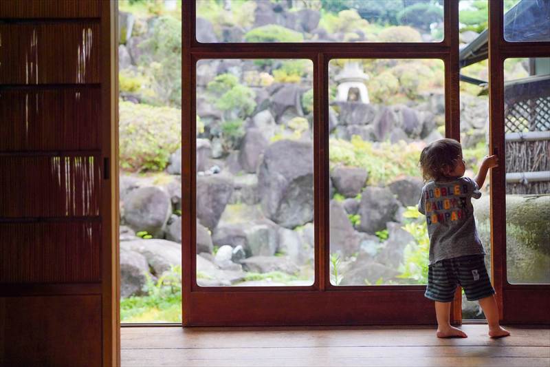 和室から広がるお庭の景色